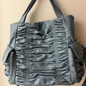 Unique Blue Ruffled Leather Donald Pliner